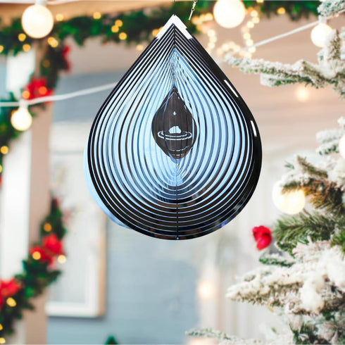 Wind Spinner 12-inch 3D Stainless Steel for Garden Decor, Little Stone - Worth Gift Holiday Decor GWS...