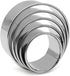 5 Different Sizes Stainless Steel Round Cookie Cutter for Baking Rolled Edge Cookie Circle Biscuit Cutters Ring Cutter Molds for Making Donuts, Bi...