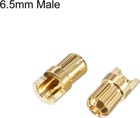 uxcell 6.5mm Bullets Connector Gold Plated Banana Plugs Male for RC Battery ESC Motor 6pcs...