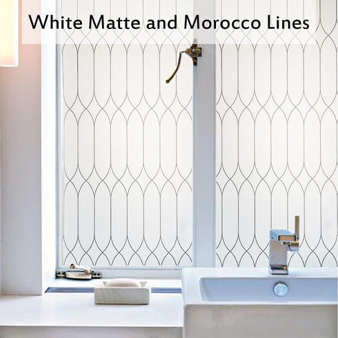 Privacy Window Film Decoration, Heat Control Window Tint for Home, Static Cling Glass Door Covering Window Sticker Removable Non-Adhesive UV Block...