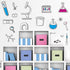 BIBITIME Science Laboratory Wall Decals Vinyl Chemical Element Tool Stickers for School Classroom Nursery Bedroom Children Student Study Teens Kid...
