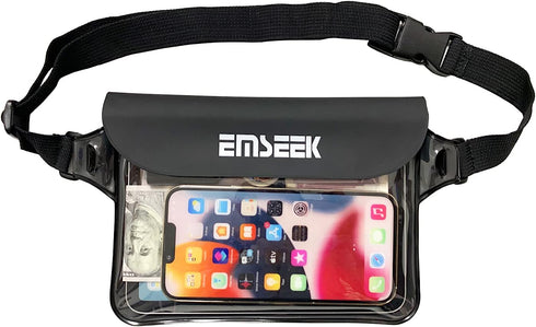 Waterproof Waist Pouch Dry Belt Bag Fanny Pack Keep Your Key Fob Wallet Kindle Phone Dry Perfect For Swim Surf Snorkel(Black)...