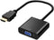 HDMI to VGA, Gold-Plated HDMI to VGA Adapter, Male to Female for Computer, Desktop, Laptop, PC, Monitor, Projector, HDTV, Chromebook, Raspberry Pi...