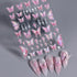 5D Aurora Butterfly Nail Stickers for Women Cartoon Butterfly Nail Art Stickers for Nail Designs Embossed Butterfly Stickers for Nails Design Rose...