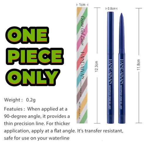 eyeliner pencil waterproof retractable eyeliner creamy pigmented smudge proof eye liner pen shimmer Dark Blue...