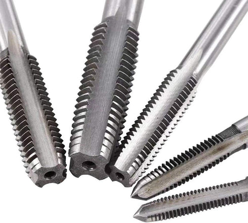 Metric Tap Set HSS Hand Screw Thread Tap Set Thread Tapping Tool 7PCS M3-M12 Drill Bits Set...