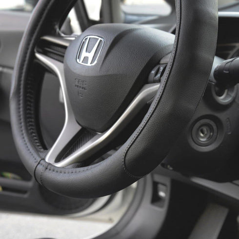 Motor Trend Ergonomic Grip Steering Wheel Cover/Protector for Small Size Steering Wheels in Cars, SUVs, Boats (13.5-14.5") (Grip Drive Pro Comfort...