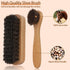 2 Pcs Shoe Brush, Boot Brush, Horsehair Brush Shoe Kit Shoe Cleaning Brush Polish Brush Shoe Cleaner Brush Leather Cleaning Brush Shoe Shine Brush...