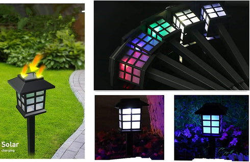 Outdoor Solar Pathway Lights Waterproof 2-Packs Outside LED Decorative Lights Landscape Lighting for Yard Patio Driveway Garden (RGB)...