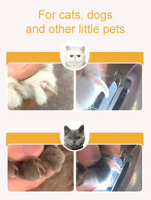 Cats Nail Clipper Trimmer with LED Light Grooming Tools for Pets Wood's Lamp...