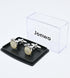Cute Alarm Clock Cufflinks for Men In Gift Case Funny Wake-up Clock Silver Men's Cufflinks Set for Wedding Party Birthday Anniversary Dress...