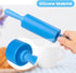 NUOMI Kids Rolling Pins for Baking Playdough 2 Pack Non-Stick Silicone Small Rolling Pins for Home Kitchen,Random Colors...