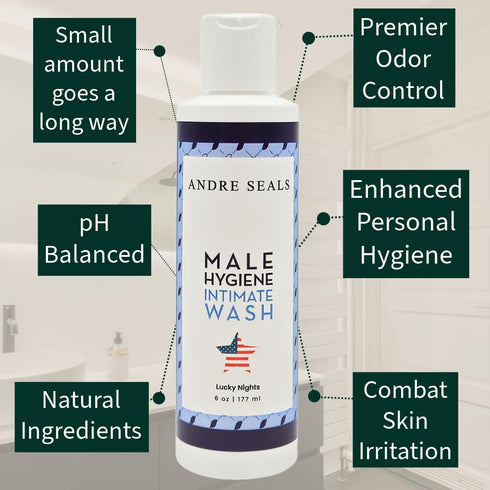 Intimate Wash for Men, Lucky Nights Scent – Refreshing Genital Care & Odor Control, Ball Wash For Men, Ensures Day-Long Freshness, I Rich Lather F...