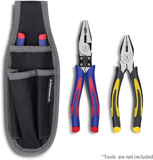 Tool Belt, 4 Pockets Tool Pouch for Tool Organization, with Metal Belt Clip Attachment, for Craftsmen, Electrician, Gardener, for Electric Pen, Sc...