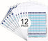 12 Pack Blue Large Business Receipts & Expense Organizer Envelopes for Expense Tracker and Storing Receipts-The Front Detail is Expense Ledger to ...