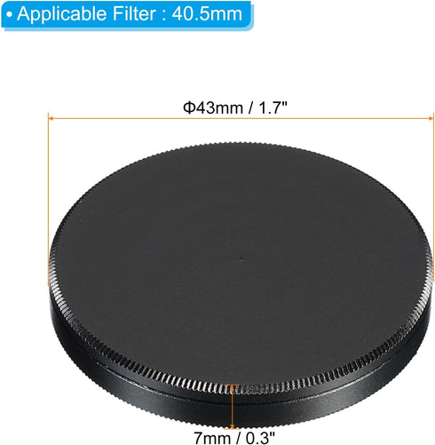 PATIKIL 40.5mm Lens Cap, 1pcs 40.5mm Camera Lens Cap Cover Universal Lens Filter Stack Cap Front Metal Protective Case Cover with Cleaning Cloth f...