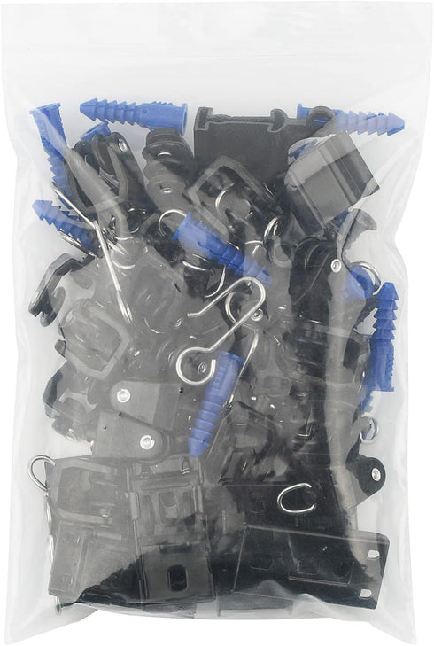 KXLIFE Black Accessories Kit for Flexible Ceiling Curtain Track, Bendable Curtain Track Hardware Set (Accessories Set)...
