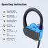 Bluetooth Headphones, Wireless Headphones 16H Playtime Wireless Earbuds with Mic Stereo in-Ear Earphones, IPX7 Waterproof Sports Headphones Sound ...