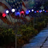 Solar Garden Lights Outdoor, 2 Pack 12 LED Solar Blue Red and White Firefly Lights Waterproof, Sway by Wind, Solar Swaying Light for Yard Patio Ba...