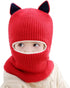 Cat Ear Baby Girls Boys Winter Hat Toddler Knitted Hood Scarf Beanies with Fleece Lining...