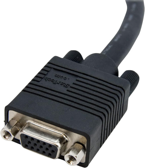 StarTech.com 6 ft Coax High Resolution VGA Monitor Extension Cable - HD15 M/F - 6ft VGA Extension Cable (MXT101HQ) Black...