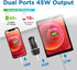 Gigastone USB C Car Charger 45W/6A Fast Car Charger Adapter, PD3.0 & QC3.0, Dual Port, Super Mini, Compatible with iPhone 15, 14,13,12,11,X,SE,8, ...