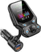 Bluetooth FM Transmitter for Car,YIBECAR Bluetooth Car Adapter Car Kit with 1.8" Color Display Supports Hands-Free Call AUX in/Out SD/TF Card USB ...