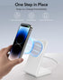 Meifigno Magnetic Wireless Charger for iPhone 15/14/13/12 Series, Fast Charging with PD3.0 20W USB-C Adapter & Charging Cable MagSafe Charger Stan...
