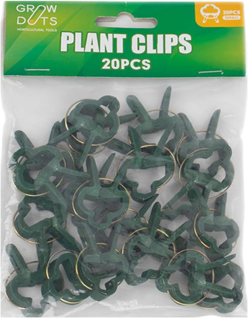 20 PCS Small Plant Support Clips Gardening Plant and Flower Loop Gripper Clips Garden Plants Supporter Tool for Straightening Plant Stems Garden C...