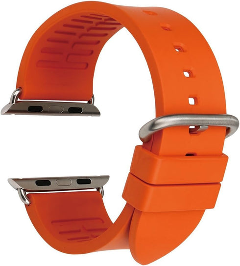 REZERO Compatible with Apple Watch Band 49mm 45mm 44mm 42mm 41mm 40mm 38mm, Fluoro Rubber Watch Strap with Stainless Steel Buckle Replacement for ...