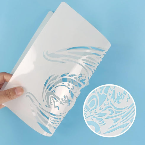 Medieval Dragon Stencils, 2 Pcs Dragon Plastic Stencils Templates for Painting on Wood Canvas Wall 8.3"x11.7"...