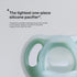 Tommee Tippee Ultra-Light Silicone Pacifier, 6-18 Months, Symmetrical One-Piece Design, BPA-Free Silicone Binkies, Clear/Blue/Yellow, Pack of 4...