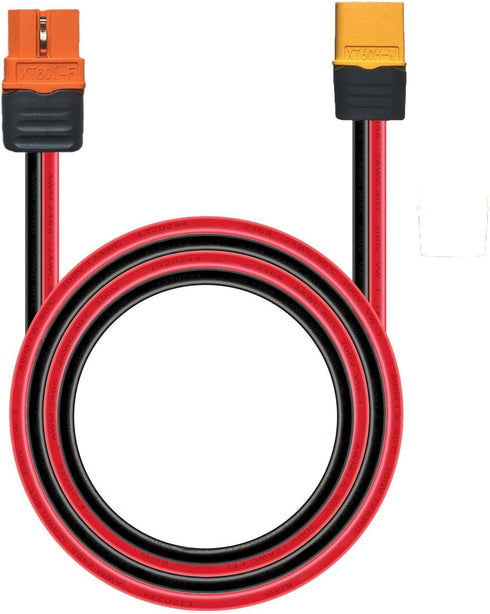 XT60i to XT60 Male Cable 10AWG Solar Charging Cable XT60i-F Extension Cable Solar Cable Compatible for Ecoflow Portable Power Station Solar Genera...