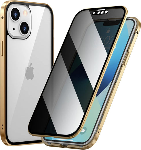 Privacy Magnetic Case for iPhone 12/12 Pro, Anti peep Magnetic Adsorption Cover, Front & Back Tempered Glass 360 Full Screen Covered, Privacy Scre...