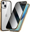 Privacy Magnetic Case for iPhone 12/12 Pro, Anti peep Magnetic Adsorption Cover, Front & Back Tempered Glass 360 Full Screen Covered, Privacy Scre...