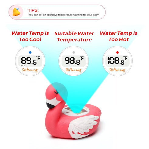 Doli Yearning Upgrade Flamingo Baby Bath Thermometer Toddlers Bath Temperature Thermometer Safety Floating Toy Bathtub Thermometer ?/?...
