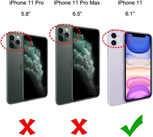 uCOLOR for iPhone 11 Wallet Case with Card Holder-PU Leather Folio Flip Cover Kickstand Card Slots Double Magnetic Clasp RFID Blocking Compatible ...