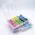Plastic Organizer Box with Dividers - 2 PCS Small Plastic Container with Compartments, 6 Compartment Storage Box, Plastic Travel Organizer Box, Cr...