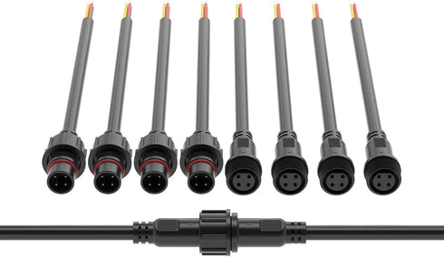 BTF-LIGHTING 4 Pin Electrical Connector 20AWG IP65 Male Female Connector 7.87in/20cm Extension Cable for Car,Truck,Boat,Indoor/Outdoor LED Strip L...