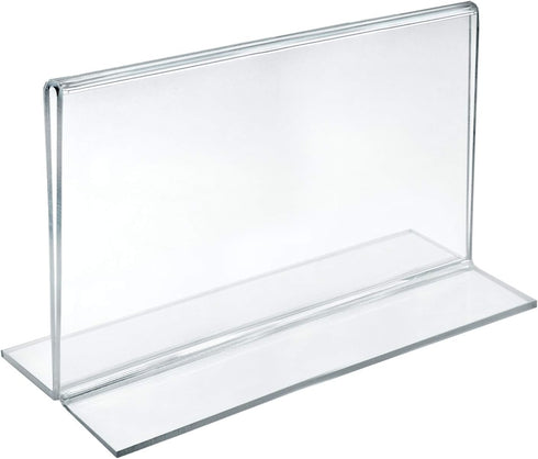 Azar 152727 Horizontal Double-Sided Stand Up Sign Holder, 10 Count Clear, 6 in W X 4 in H...