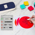 HOXHA 40Pcs 6 Inch Dry Erase Dots Circles, 10 Colors Removable White Board Markers Wall Decal Spots Set for Classroom, Office, Home Table & Desk...