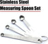 Luomorgo 4 Pcs/Set Measuring Spoons Set, Stainless Steel Measuring Spoons, Nip 1/64 tsp, Smidgen 1/32 tsp, Pinch 1/16 tsp, Dash 1/8 tsp for Measur...