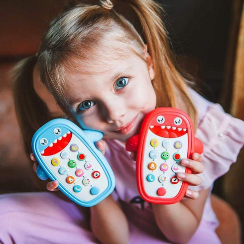 Baby Musical Toys,Baby Shark Phone Toys with Light and Sound, Teething Phone Toy for Babies - Play and Learn for Children and Toddlers...