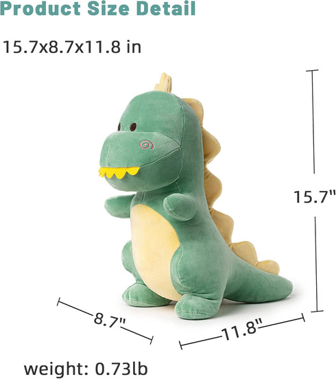 Big Dinosaur Plush Toy, 15.7" Dinosaur Stuffed Animal Stuffed Dinosaur Plush Cute Dino Plush Soft Dinosaur Plushie Dino Stuffed Animals Toys for B...