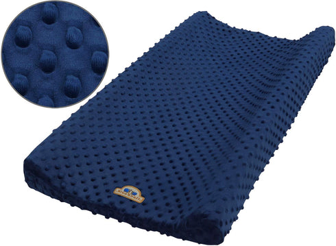 BlueSnail Ultra Soft Minky Dot Changing Pad Cover 2 Pack (Gray+Navy, 2 Pack)...