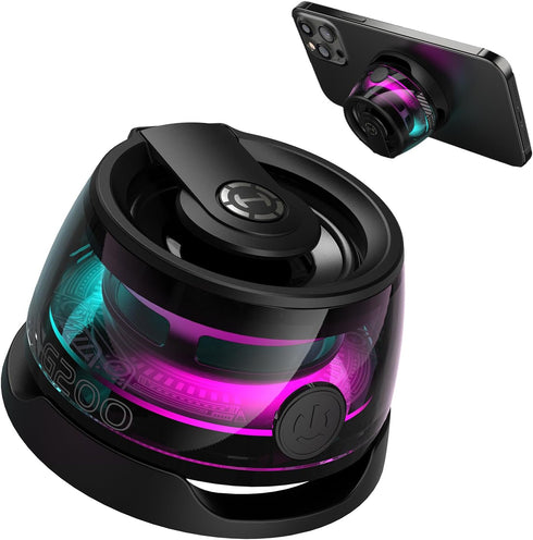 Edifier G200 Magnetic Bluetooth Speaker, 5W Mini Speakers Wireless with Bluetooth 5.3, RGB Light, Game Mode, 7H Playtime, Portable Phone Stand for...