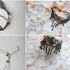2 Pack Black White Droplet Elegant Vintage Princess Lace Gothic Statement Necklace Bracelet Victorian Tassel Flower Choker Pendant Vampire Neck Ch...