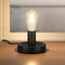 Licperron Table Lamp Base, E26 E27 Black Mini Desktop Night Stand Light without Shade, Small Short Metal Edison Bulb holder Desk Exposed Bulb Base...