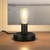 Licperron Table Lamp Base, E26 E27 Black Mini Desktop Night Stand Light without Shade, Small Short Metal Edison Bulb holder Desk Exposed Bulb Base...