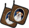 Caroline's Treasures SS8447PTHD Starry Night English Bulldog Pair of Pot Holders Kitchen Heat Resistant Pot Holders Sets Oven Hot Pads for Cooking...